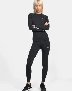RVCA VA SPORT LONG SLEEVE COMPRESSION TOP Black Outlet