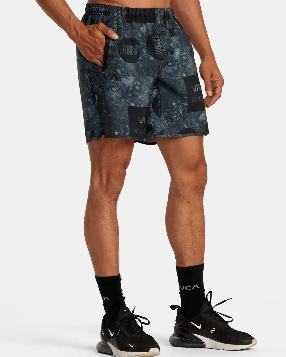 RVCA YOGGER STRETCH 17" ATHLETIC SHORTS All Brand Acid Trip