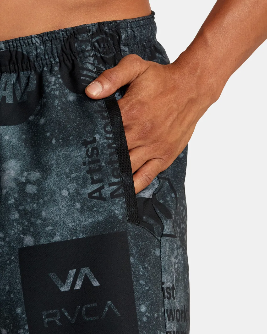 RVCA YOGGER STRETCH 17" ATHLETIC SHORTS All Brand Acid Trip