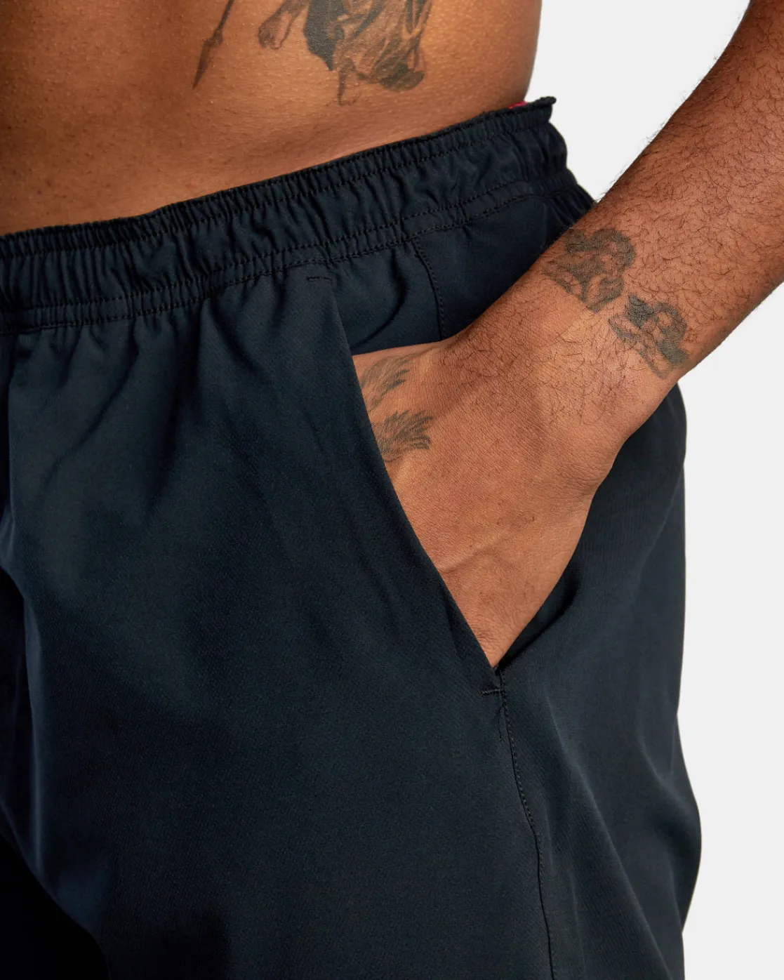 RVCA YOGGER TRAIN 2-IN-1 17" WORKOUT SHORTS Black Multi Hot
