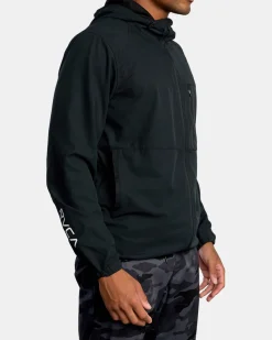 RVCA YOGGER ZIP-UP HOODED JACKET II Black Discount