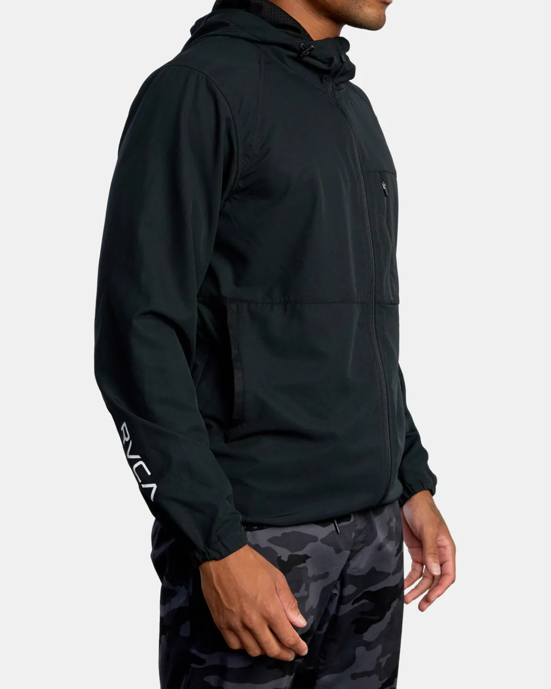RVCA YOGGER ZIP-UP HOODED JACKET II Black Discount